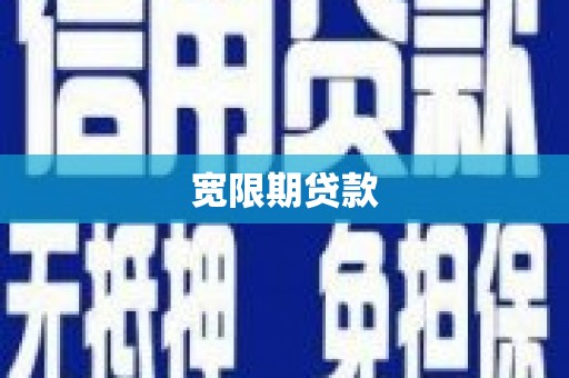 镇海宽限期贷款