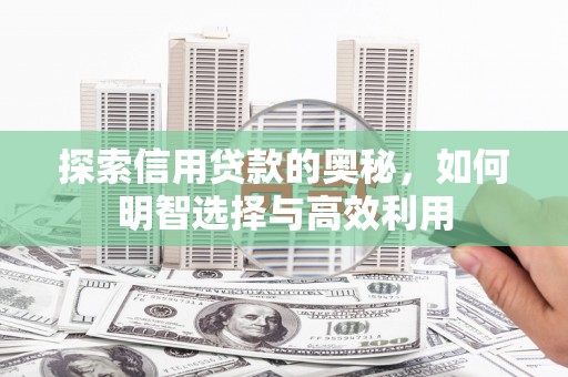 镇海探索信用贷款的奥秘，如何明智选择与高效利用