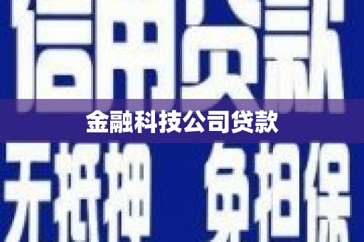 镇海金融科技公司贷款